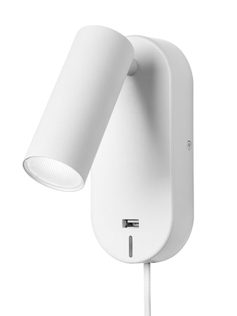 Ego Væglampe Hvid m. USB - Nielsen Light billede 1