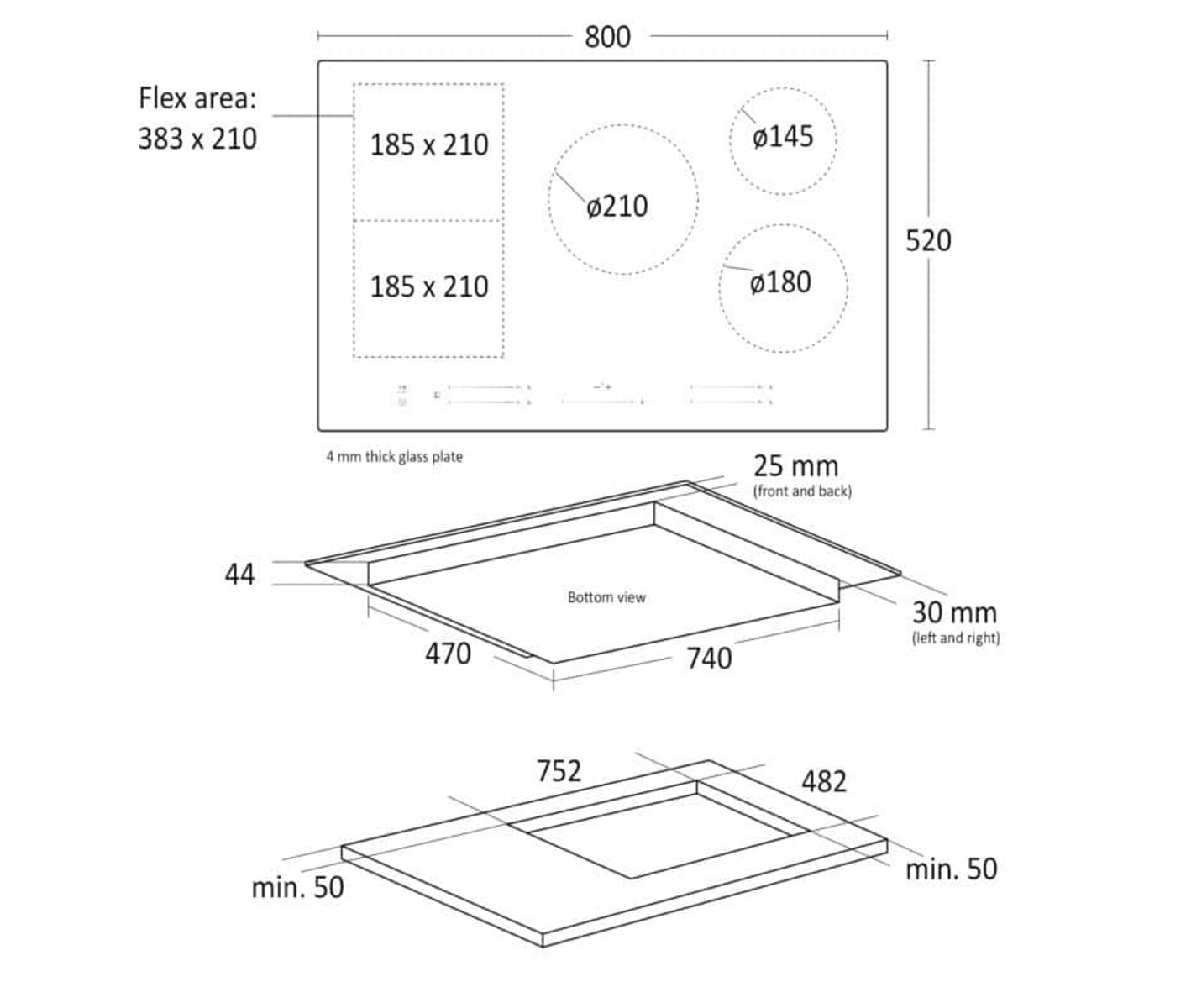 Frigor IPF820SFX Induktionskogeplade billede 2