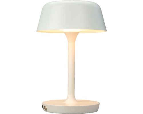 Dyberg Larsen Valencia hvid portable bordlampe billede 1