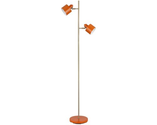 Dyberg Larsen Ocean orange/messing gulvlampe billede 1
