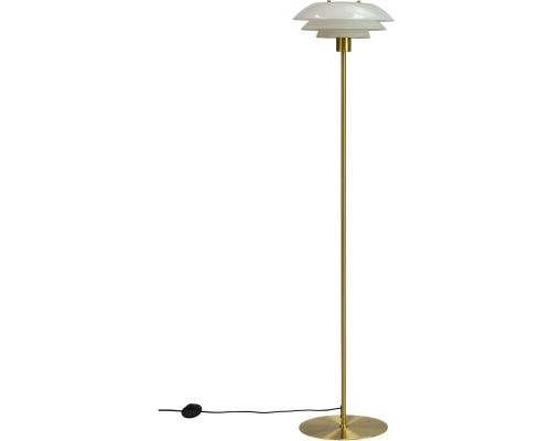 Dyberg Larsen DL31 opal/messing gulvlampe billede 1
