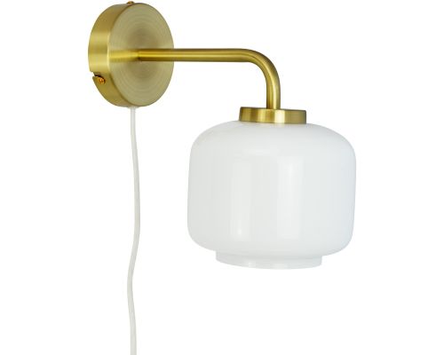 Dyberg Larsen Arp opal/messing væglampe billede 1