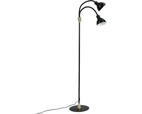 Dyberg Larsen Lilje sort/messing gulvlampe billede 1