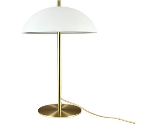 Dyberg Larsen Globus beige/messing bordlampe billede 1