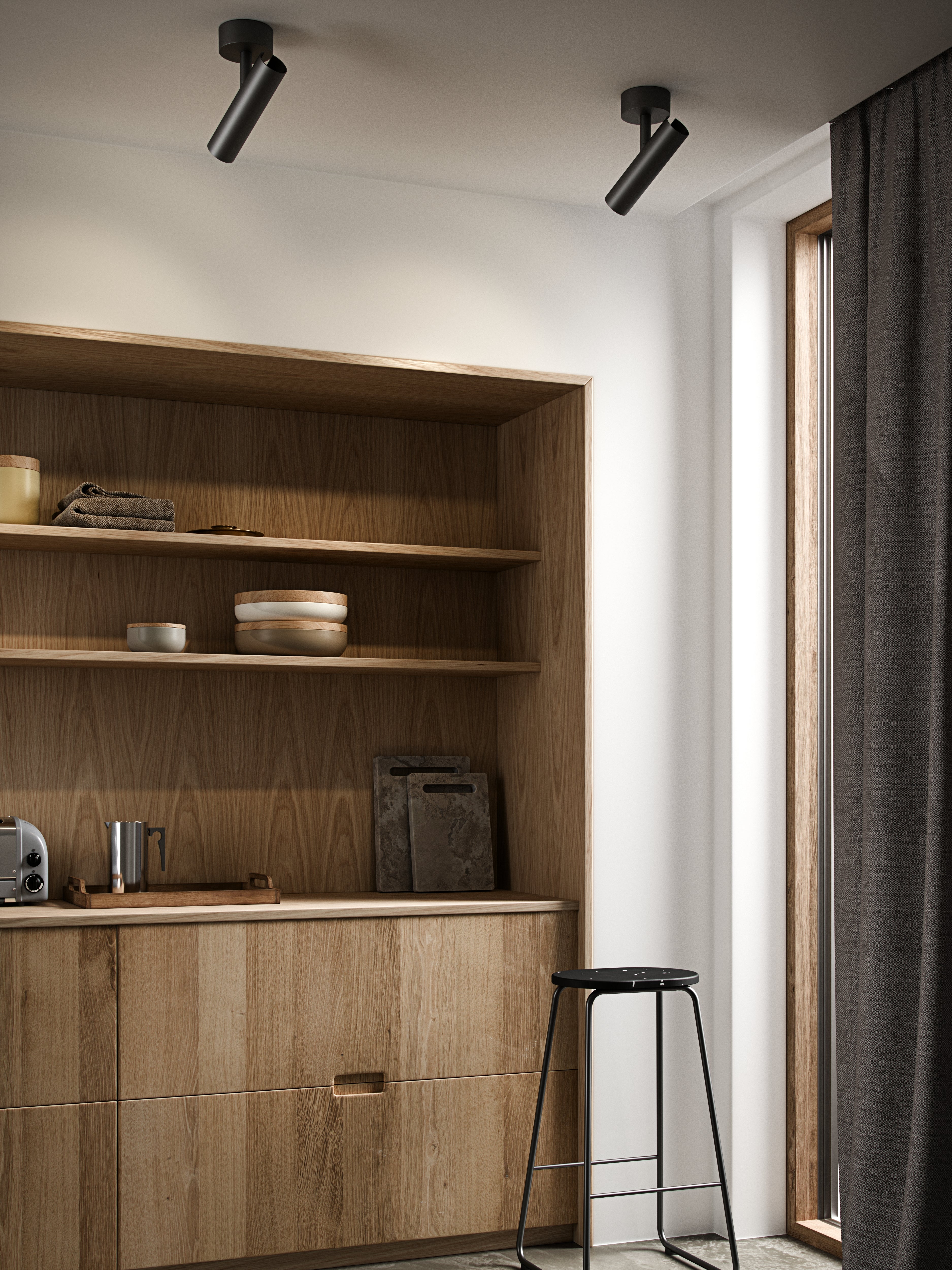 MIB sort loftslampe billede 4