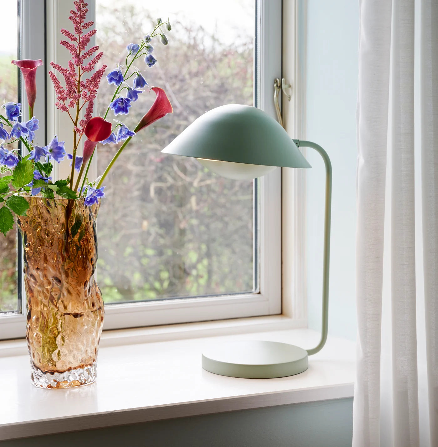 Freya Bordlampe E14 IP20, Støvet grøn - Nordlux billede 4