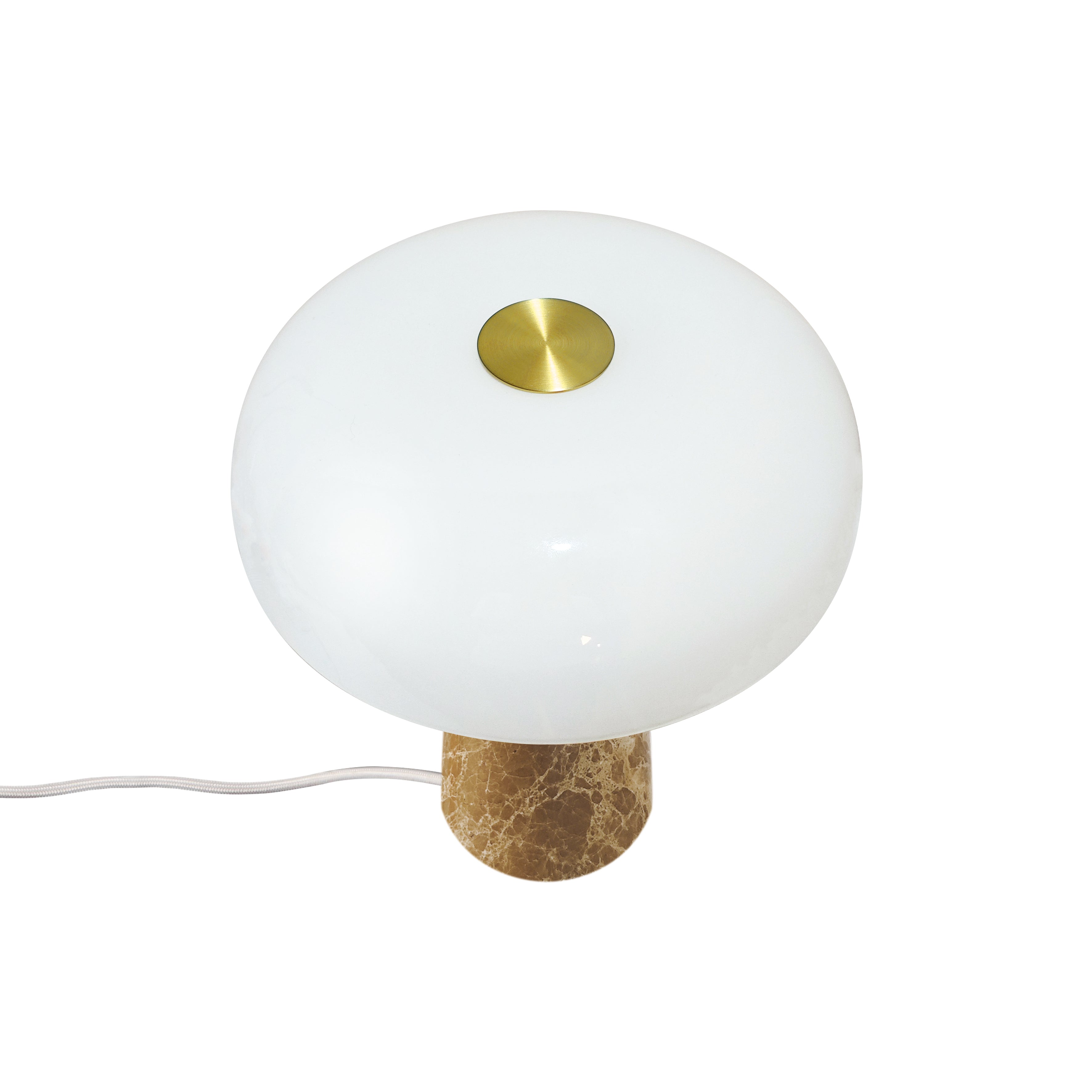 Glossy Mini Bordlampe Beige billede 2