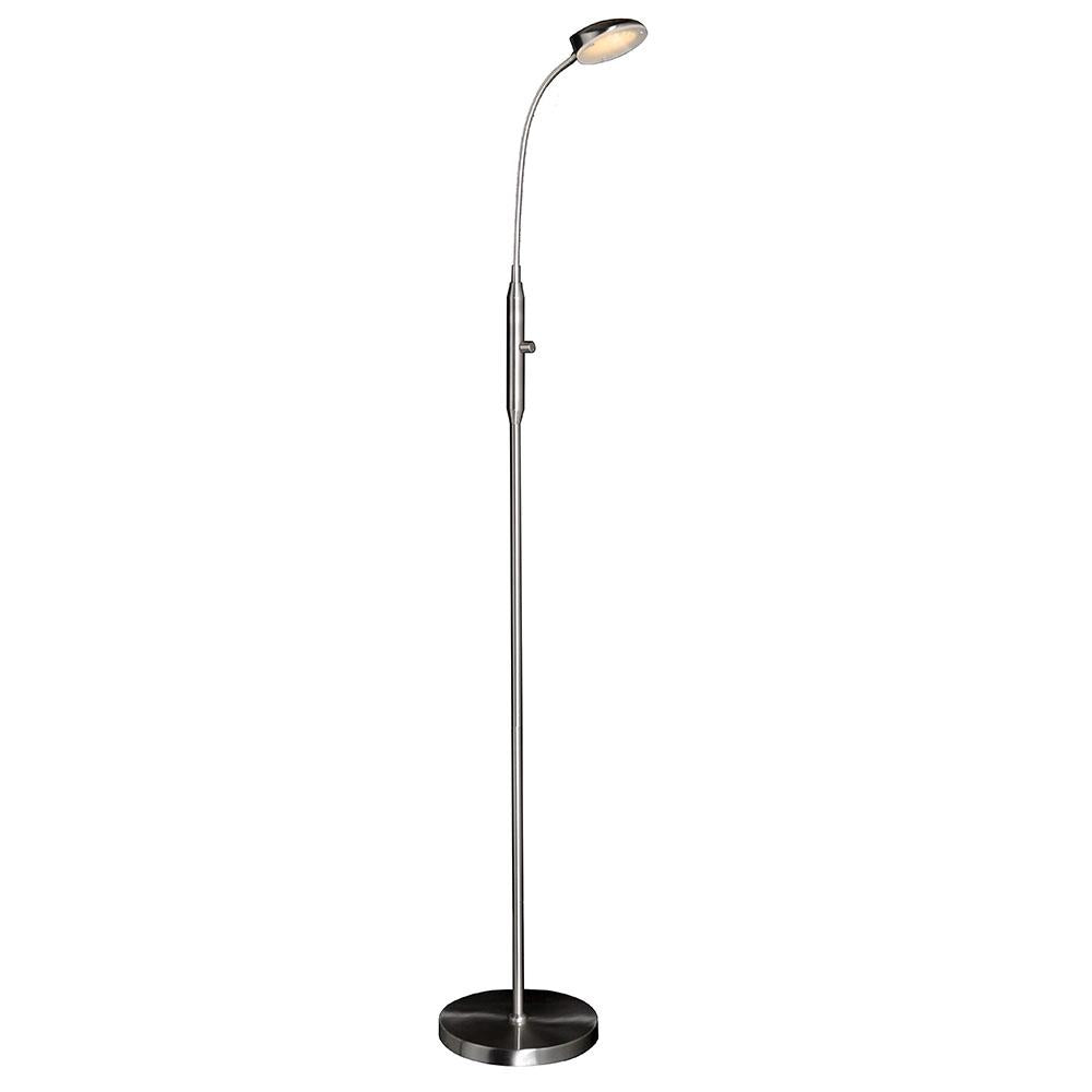 Vegas Gulvlampe LED Børstet Stål 1 arm - Halo Design billede 2