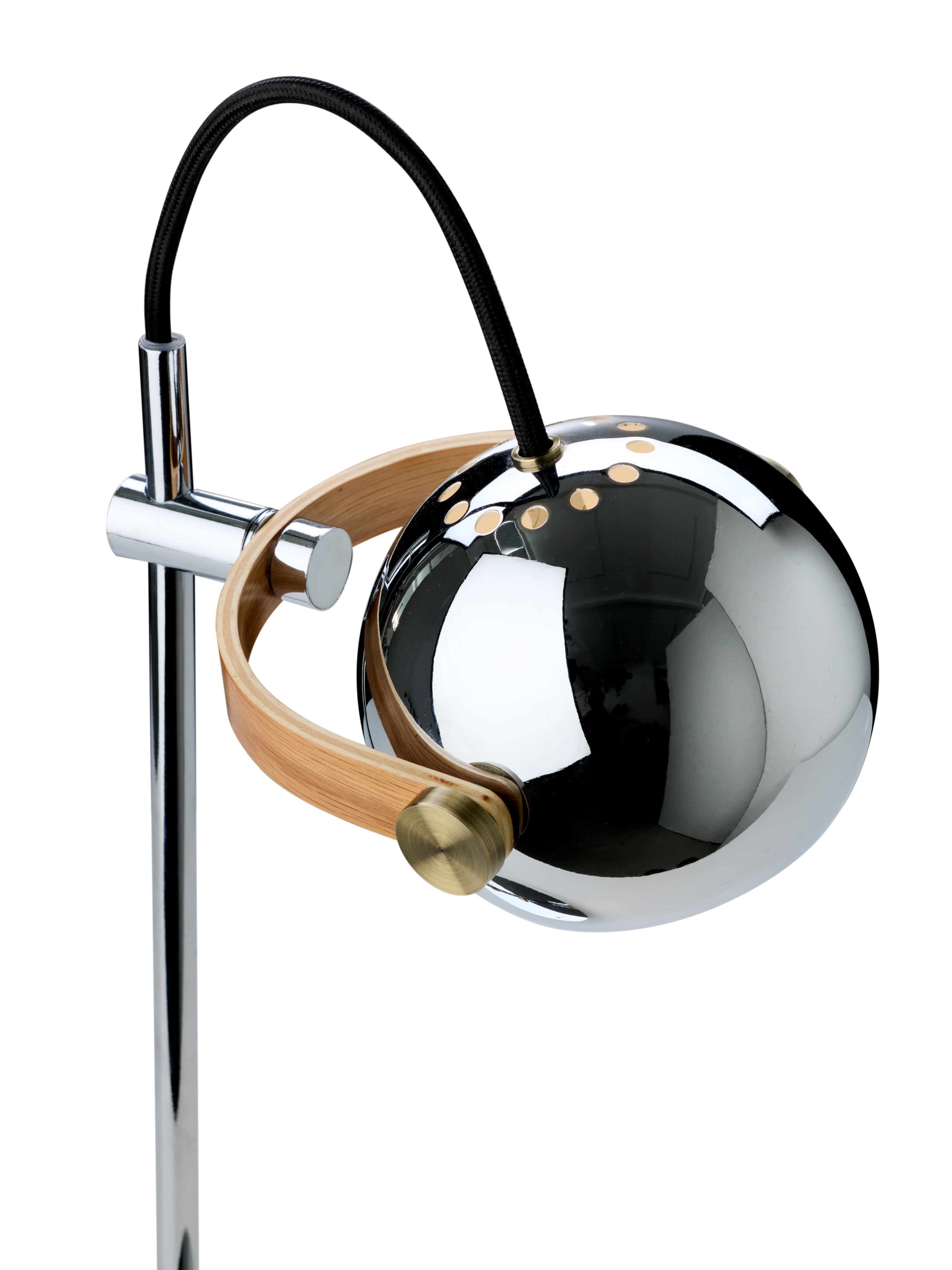 DC 2-Arm Gulvlampe Ø18 Krom billede 3