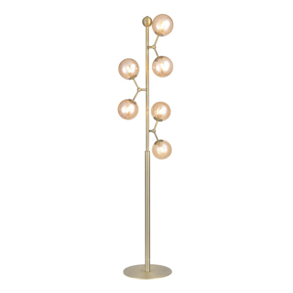 Atom Gulvlampe Antik Messing Ø37 - Halo Design billede 1