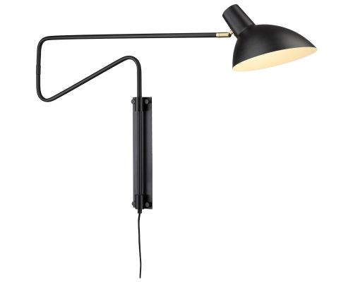 Halo Design Metropole Deluxe sort væglampe billede 1