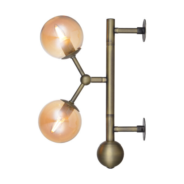 Atom Væglampe Ø20 Antik Messing - Halo Design billede 1