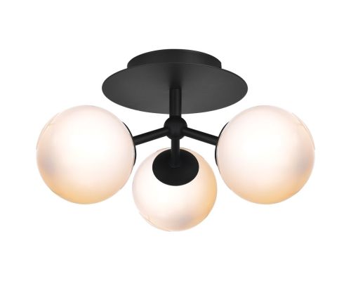 Atom Trio Loftslampe Ø26 Opal, sort - Halo Design billede 2