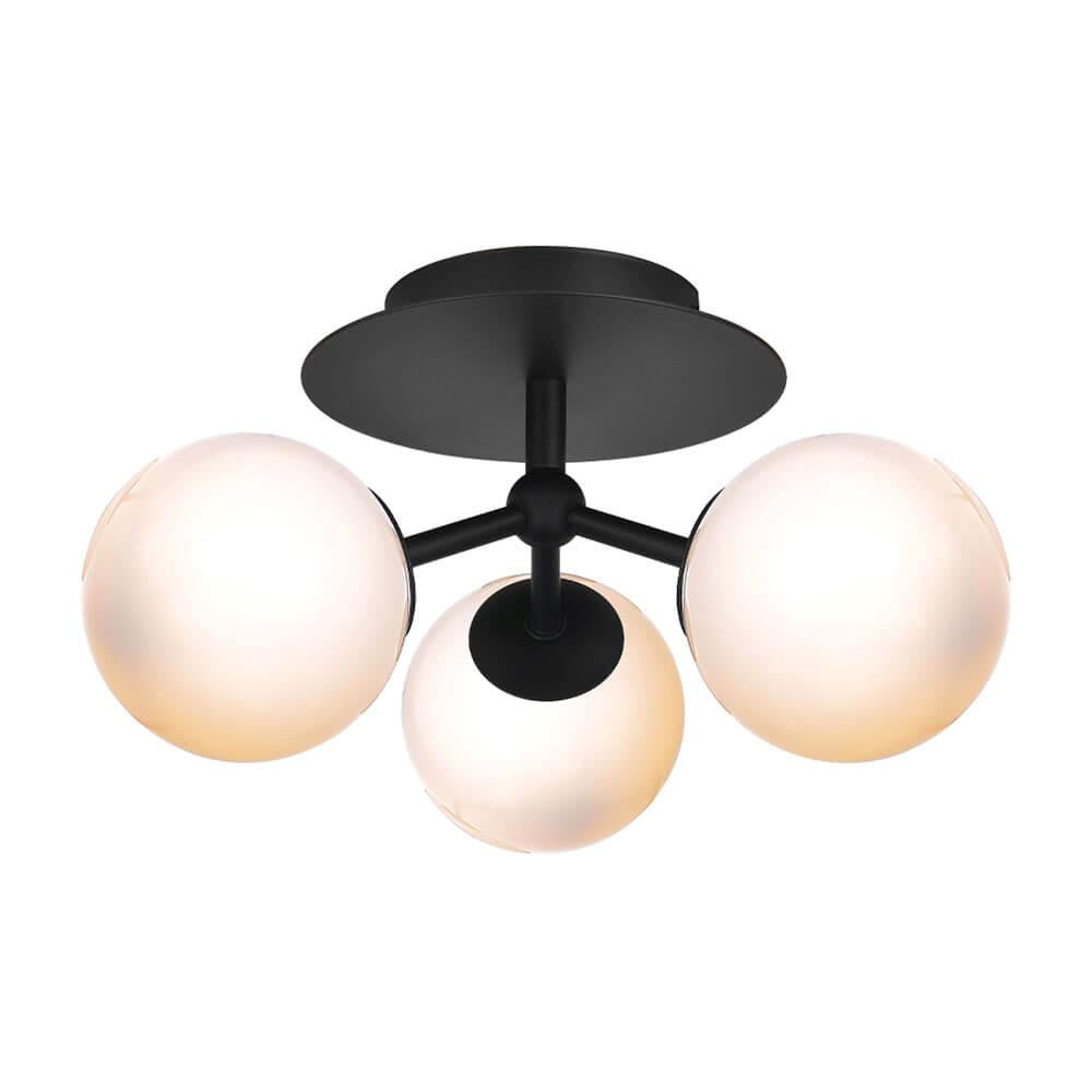 Atom Trio Loftslampe Ø26 Opal, sort - Halo Design billede 3
