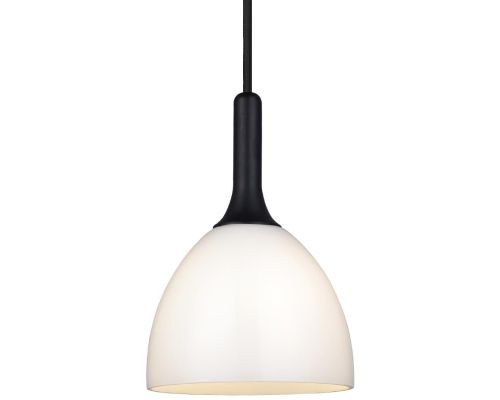 Halo Design Bellevue Ø14 opal/sort træ pendel billede 1