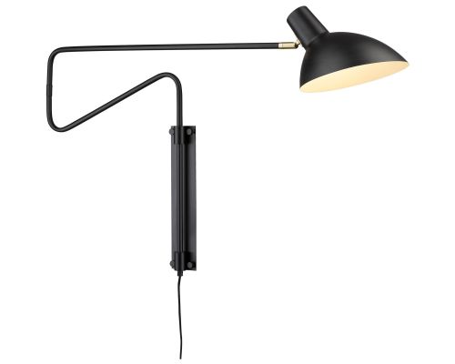 Halo Design Metropole Deluxe small sort væglampe billede 1