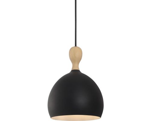 Duodde Pendel Metal, Træ Ø18 Sort - Halo Design billede 2