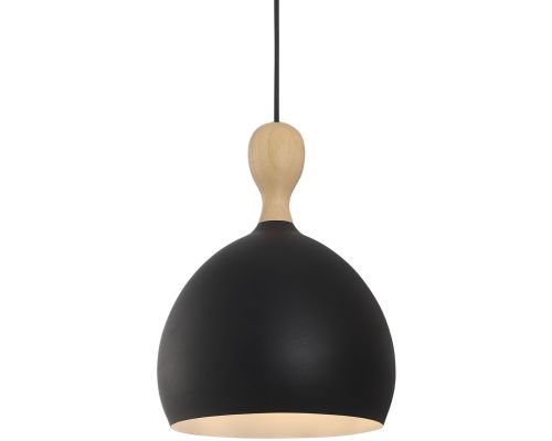 Duodde Pendel Metal, Træ Ø24 Sort - Halo Design billede 2