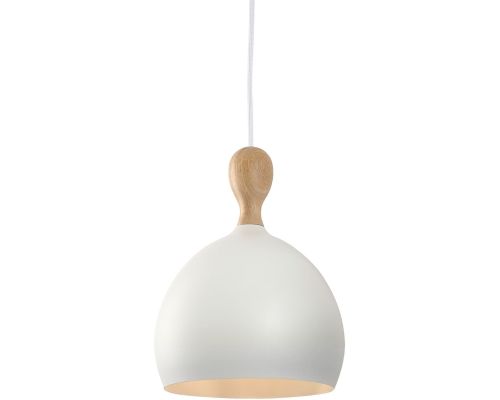 Duodde Pendel Metal, Træ Ø18 Hvid - Halo Design billede 2