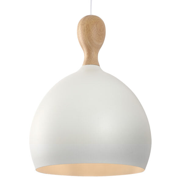 Dueodde Pendel Metal, Træ Ø39 Hvid - Halo Design billede 1
