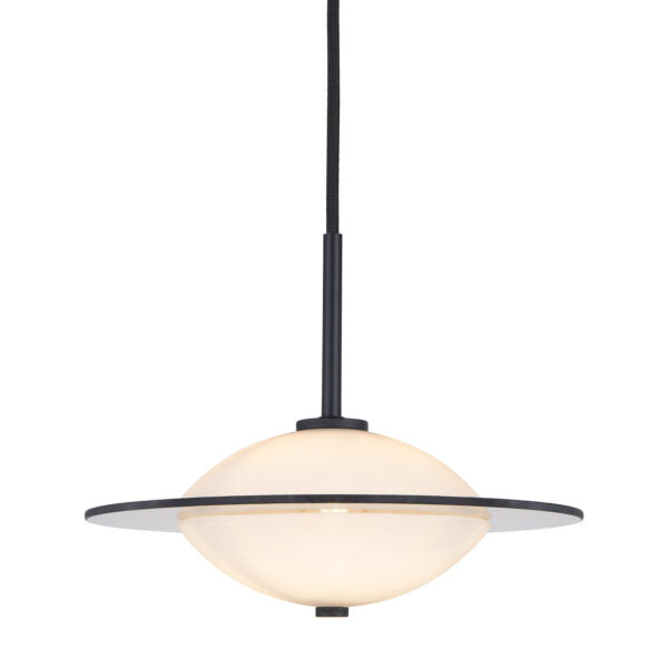 Orbit Pendel Ø24 Opal Glass, Black Metal - Halo Design billede 1