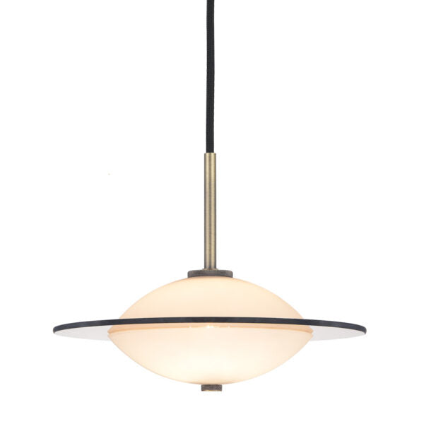 Orbit Pendel Ø24 Opal Glass, Antique Brass Metal - Halo Design billede 1
