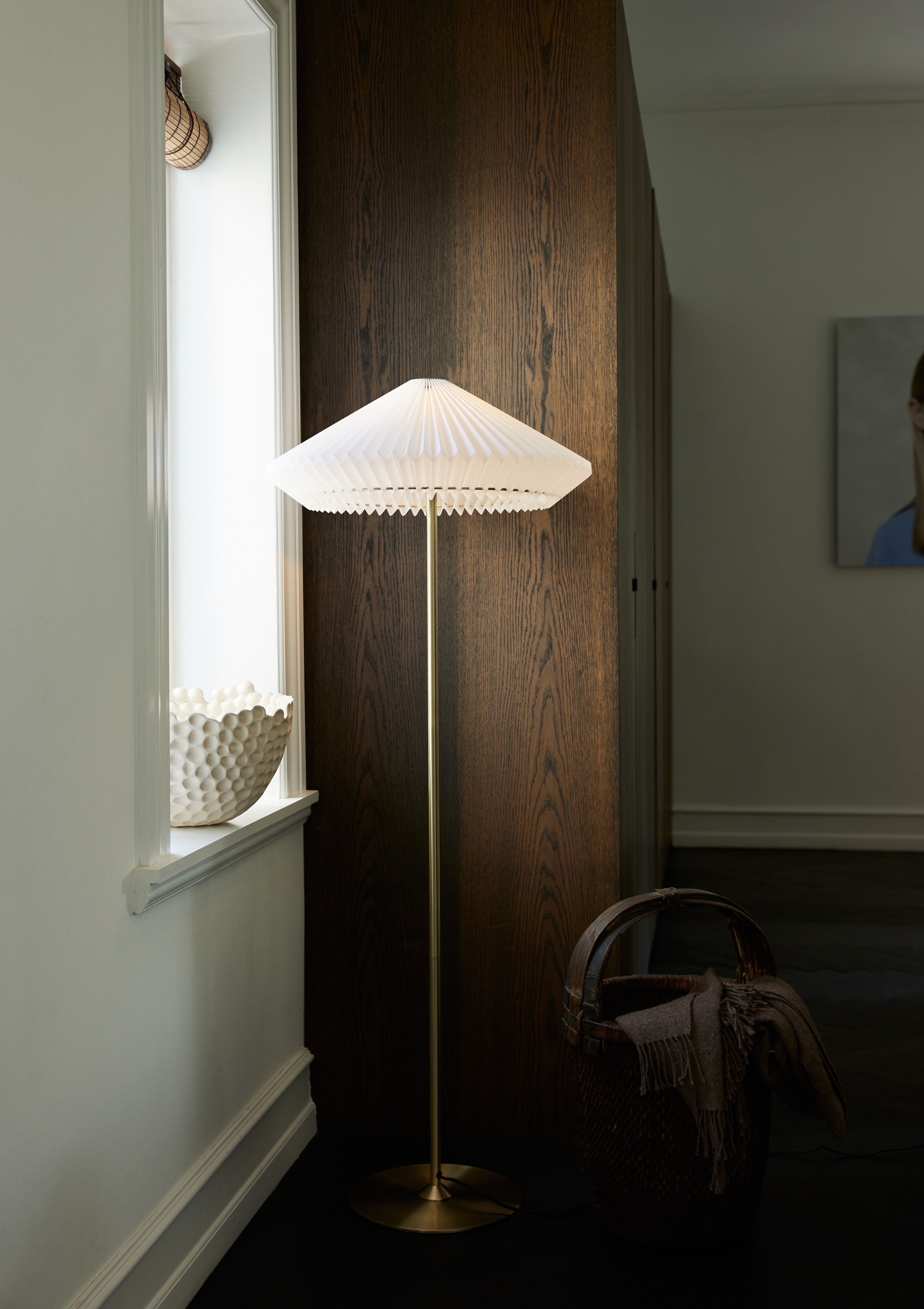 Paris Gulvlampe Ø56 Hvid/Messing billede 4