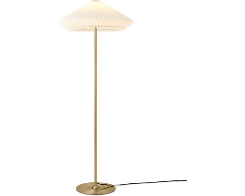 Paris Gulvlampe Ø56 Hvid/Messing billede 1