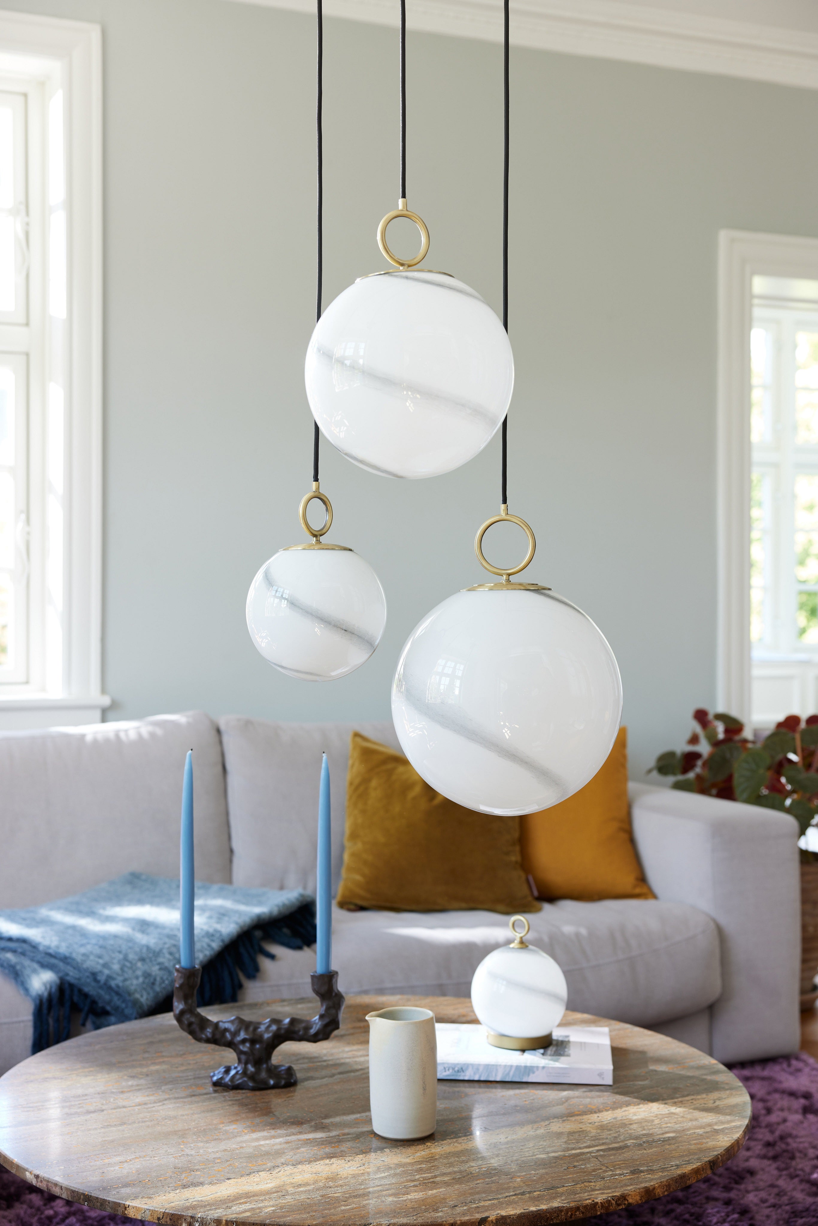 Stockholm Pendel Ø18 Marble Grey billede 4
