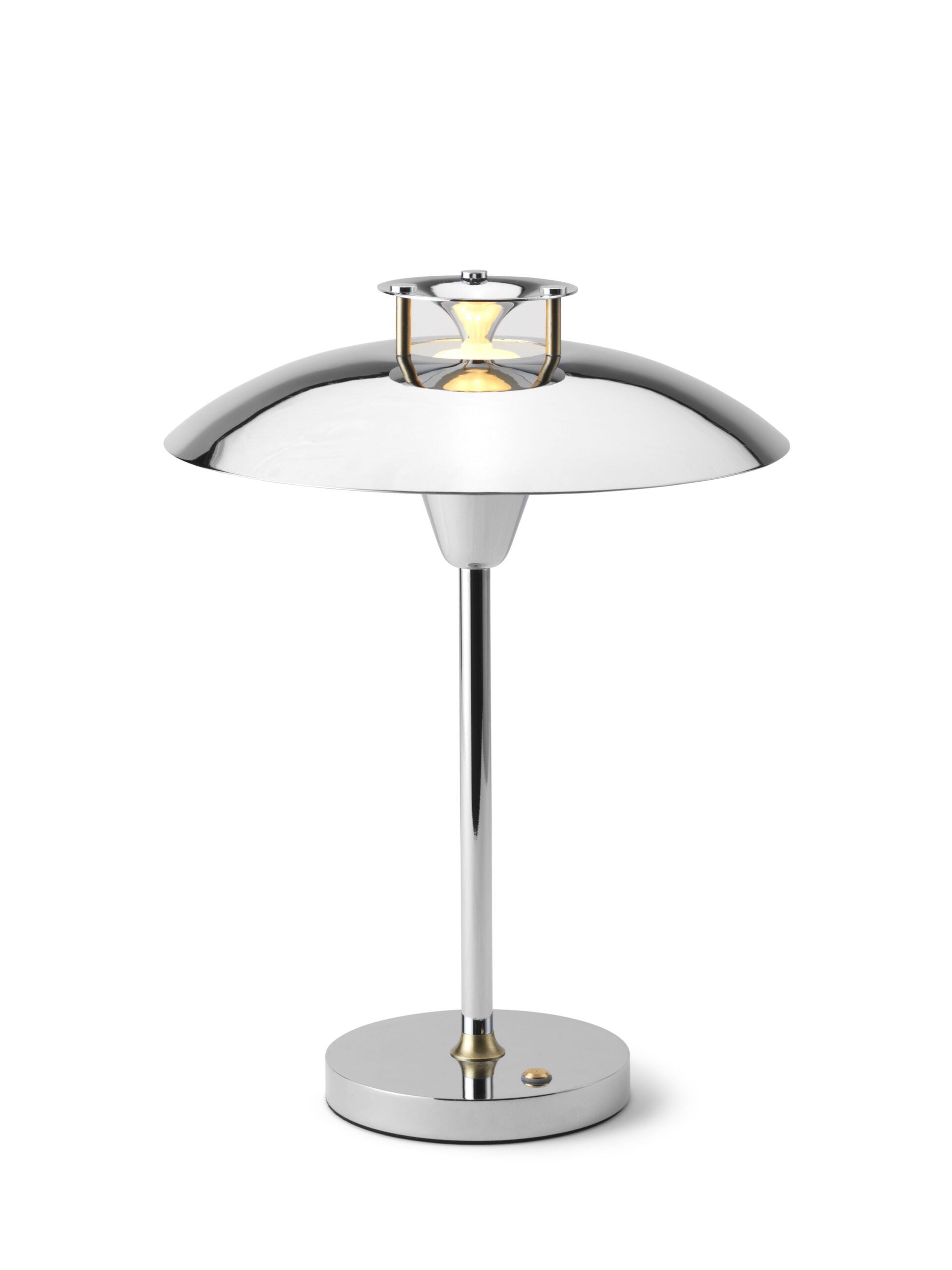 Stepp 1-2-3 krom portable LED bordlampe billede 1