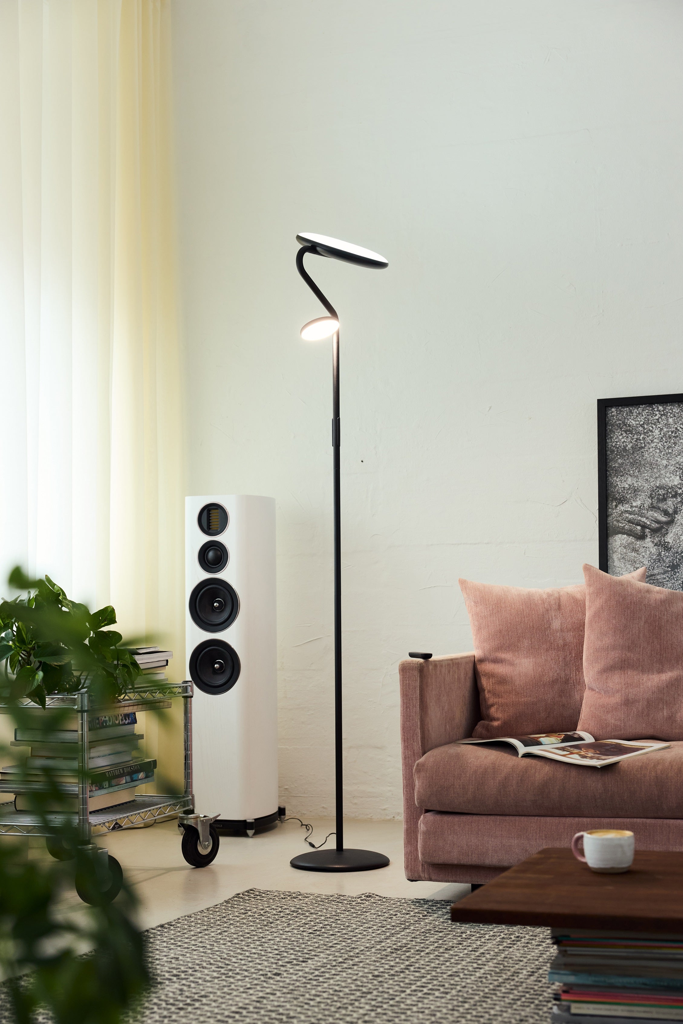 Slim Uplight Gulvlampe Black billede 4