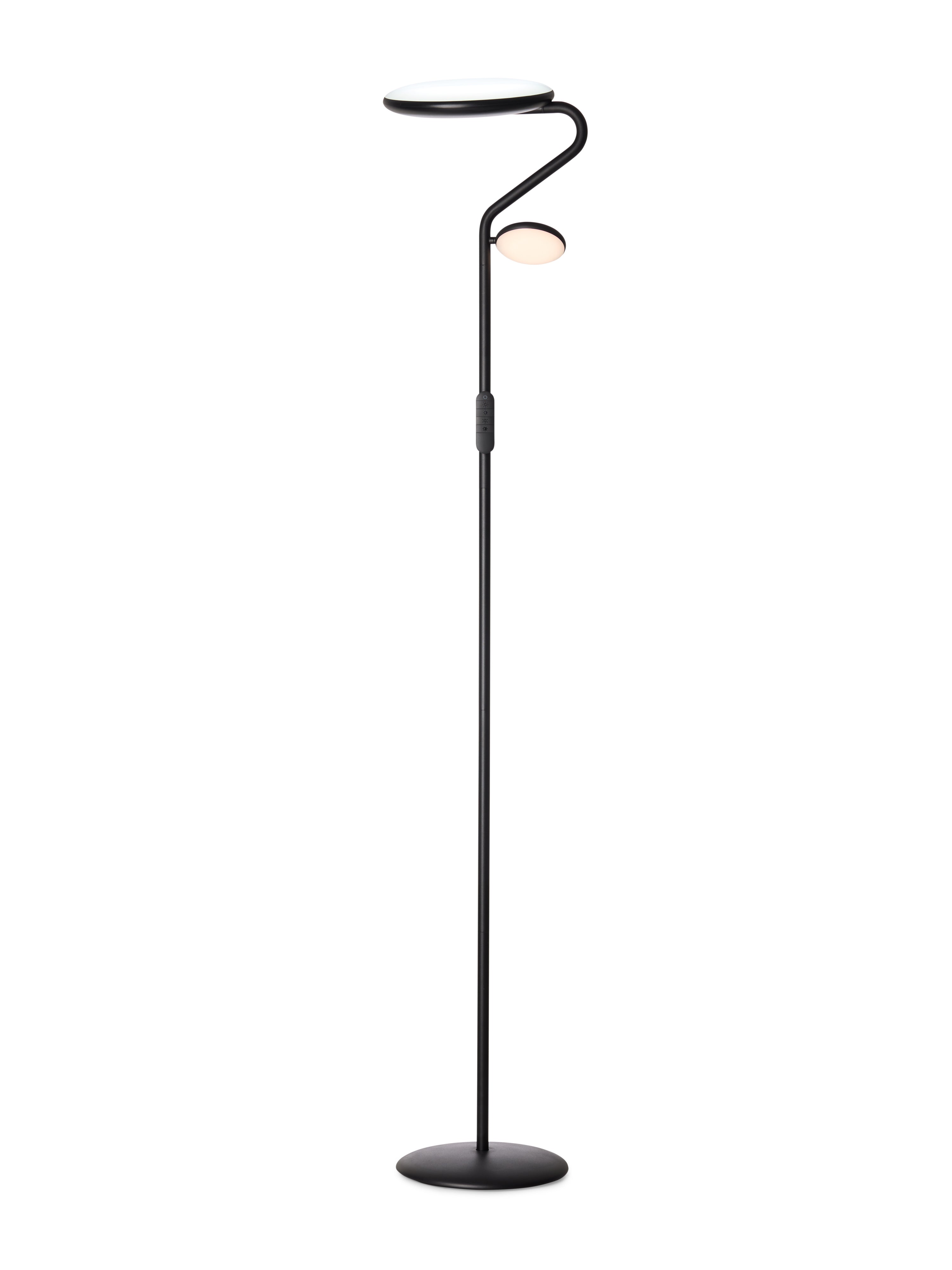 Slim Uplight Gulvlampe Black billede 2