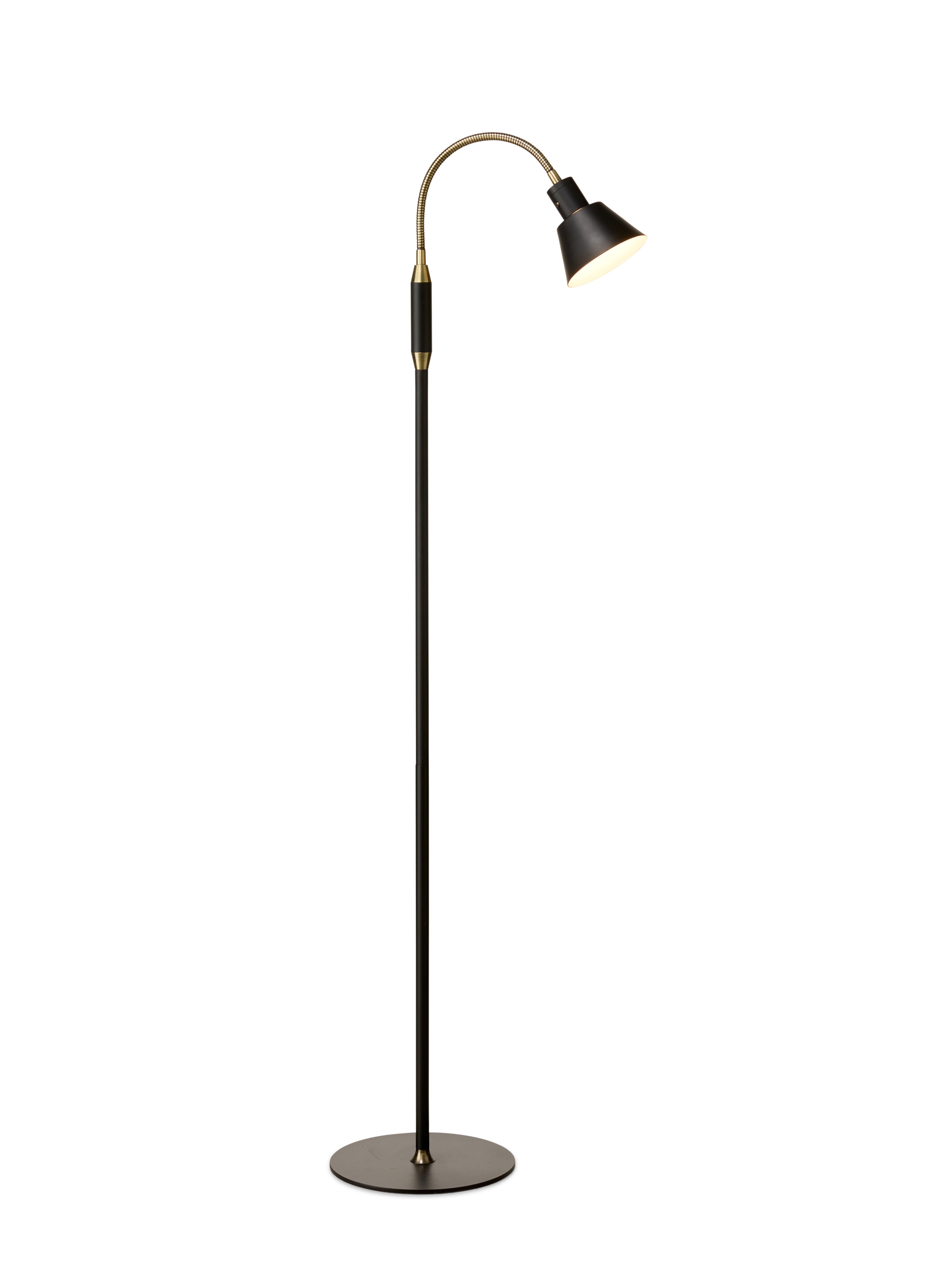Space LED 1-Arm Gulvlampe Sort Antik billede 1