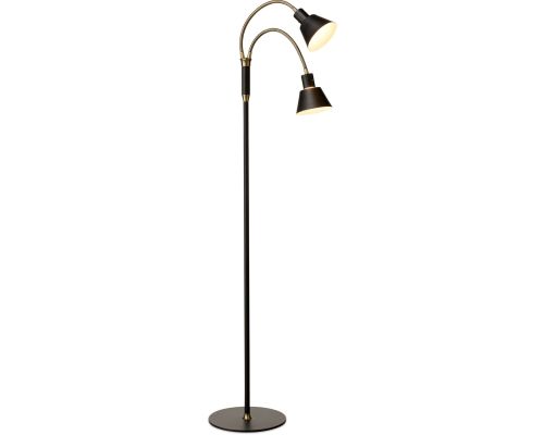 Space LED 2-Arm Gulvlampe Sort Antik billede 2