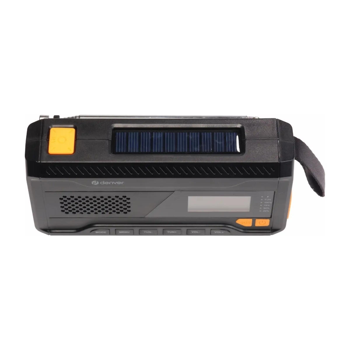 DENVER SCD-2033 - Emergency Radio - Solar - Dynamo - 2000mAh Powerbank - DAB/FM - Sort *DEMO billede 2