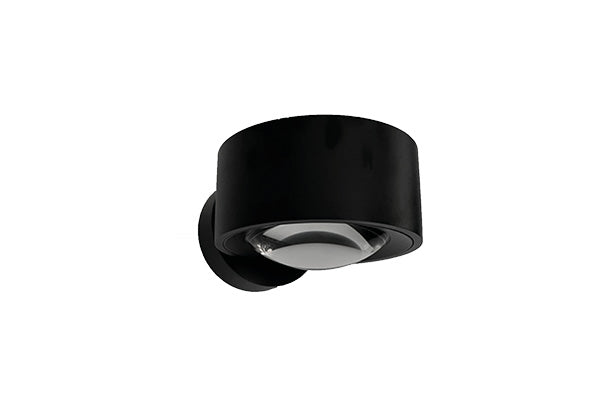 Easy Lens W120 LED Væglampe Sort billede 1