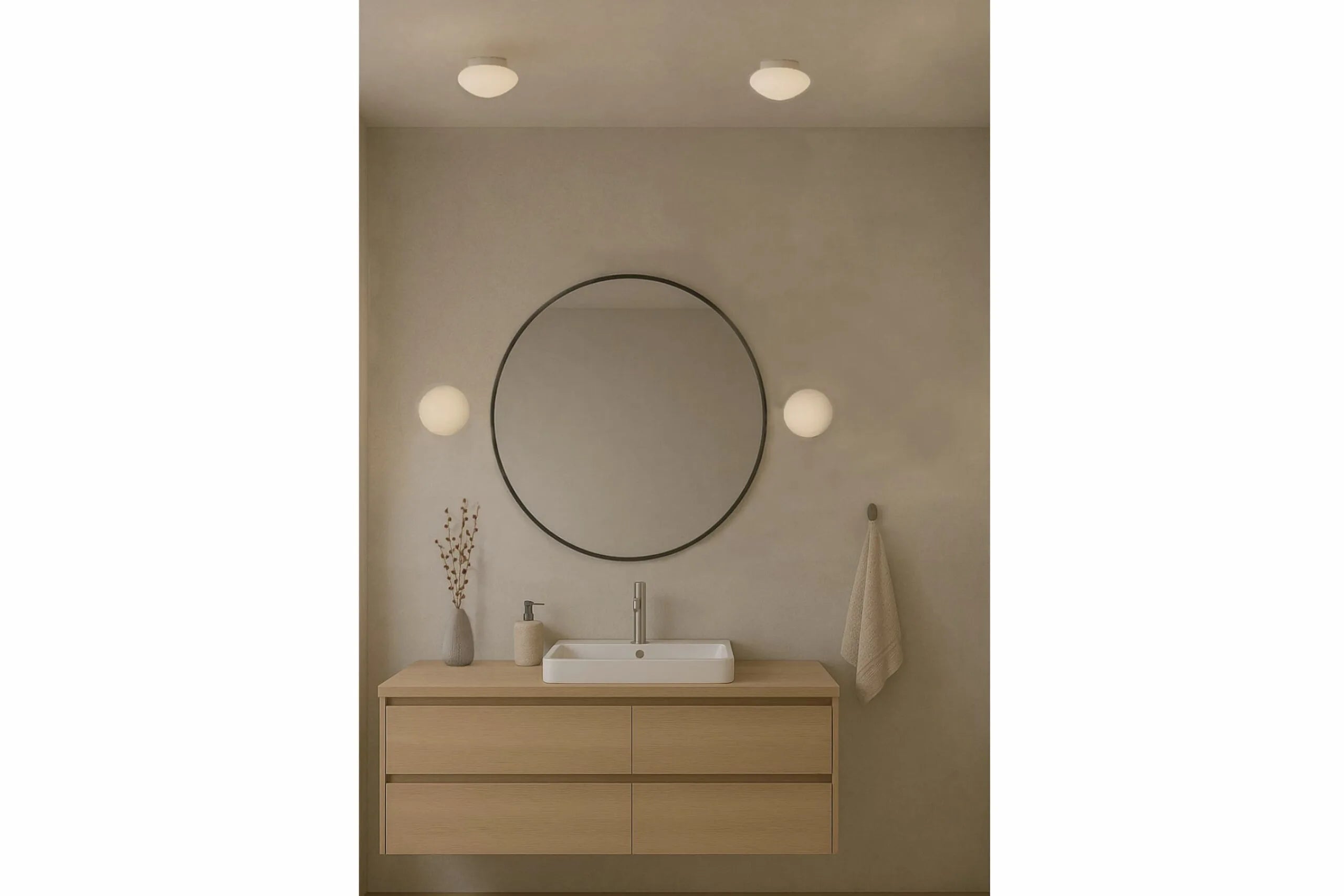 Mushroom hvid loftslampe billede 4