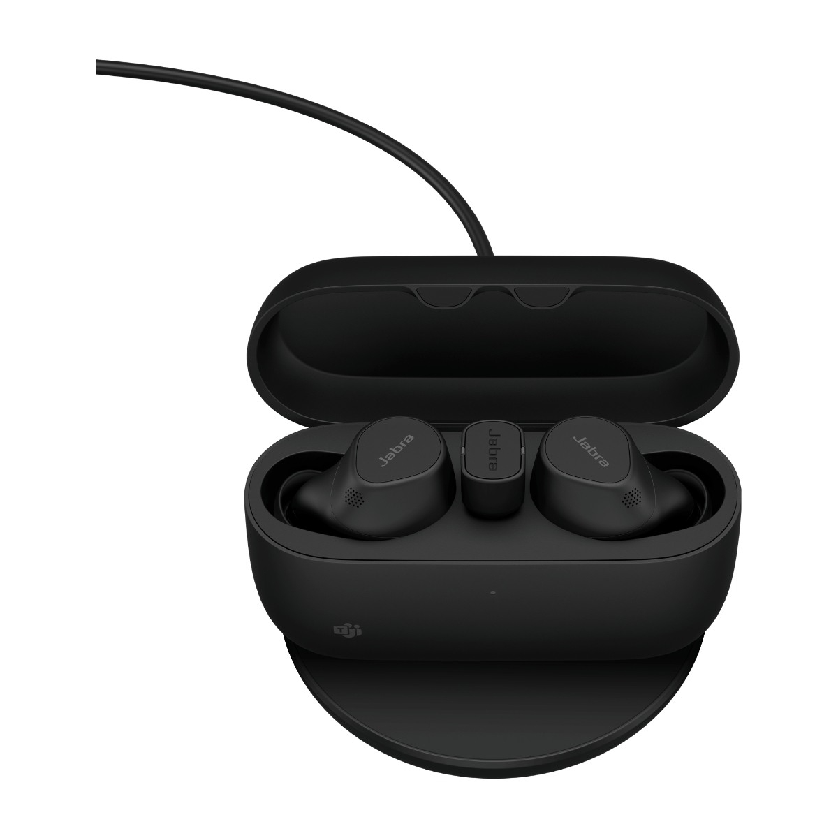 Jabra Evolve2 Buds MS USB-C True Wireless hovedtelefoner og trådløs ladepad billede 4