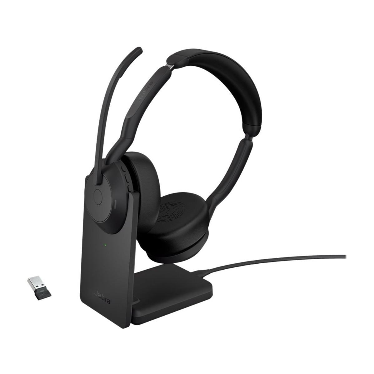 Jabra Evolve2 55 Link380A UC stereo headset, sort billede 3