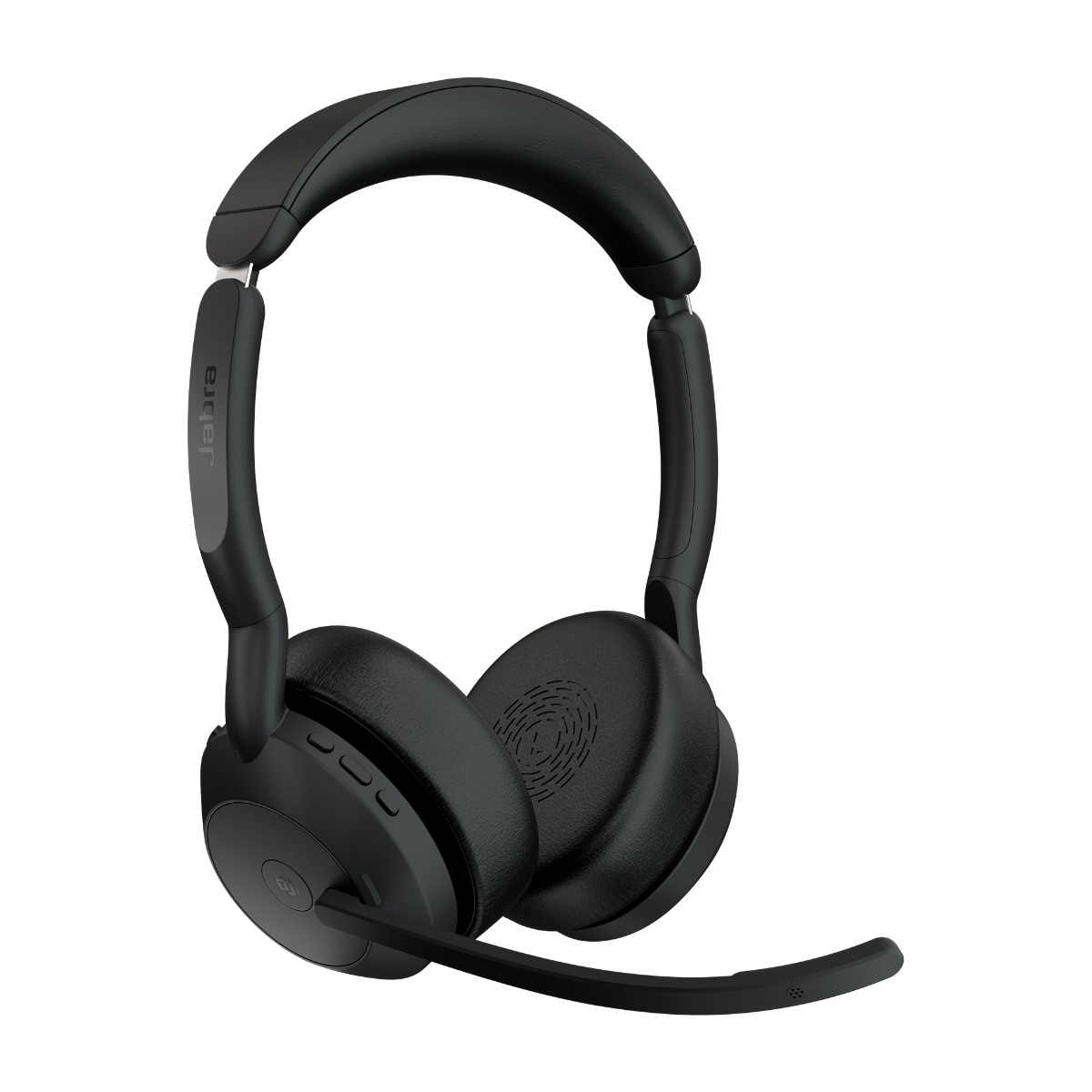 Jabra Evolve2 55 MS Link 380A Stereo trådløst headset og opladningsstander billede 2