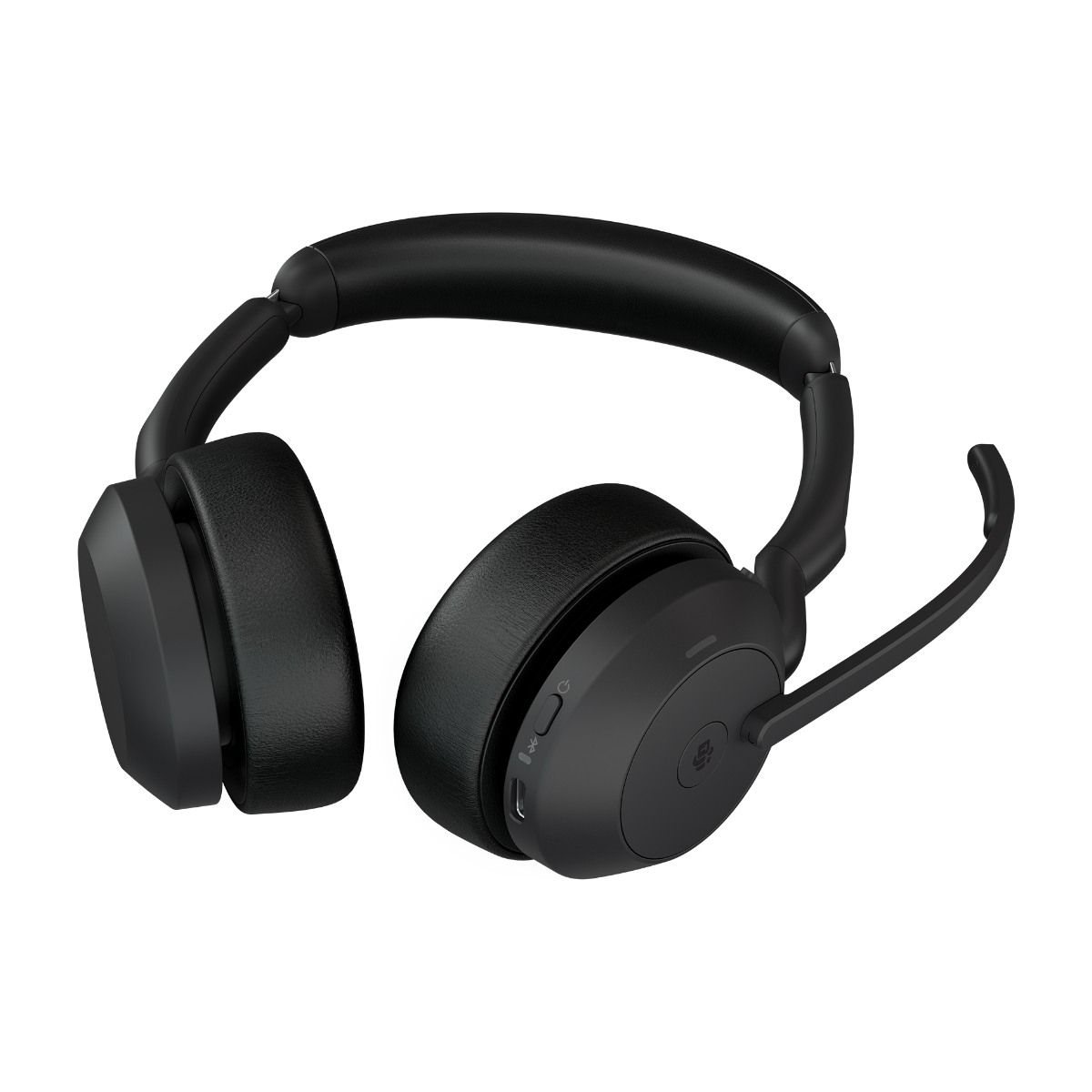 Jabra Evolve2 55 MS Link 380A Stereo trådløst headset og opladningsstander billede 4