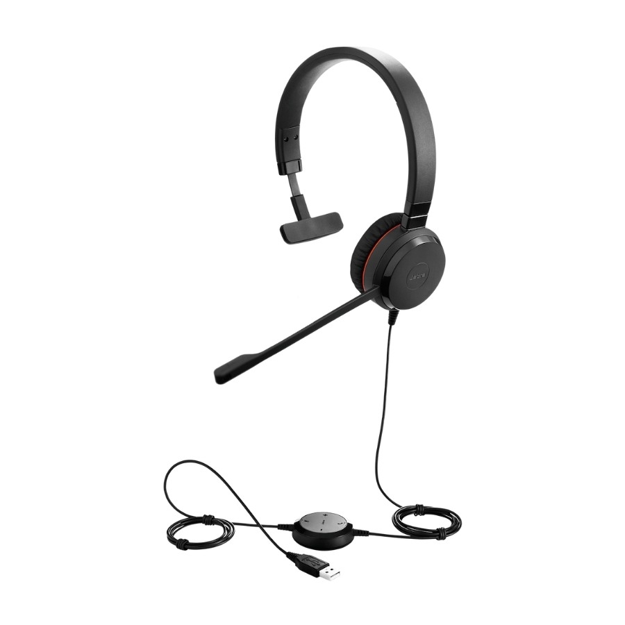 Jabra Evolve 30 II Headset, stereo, USB-A / USB-C, sort billede 4
