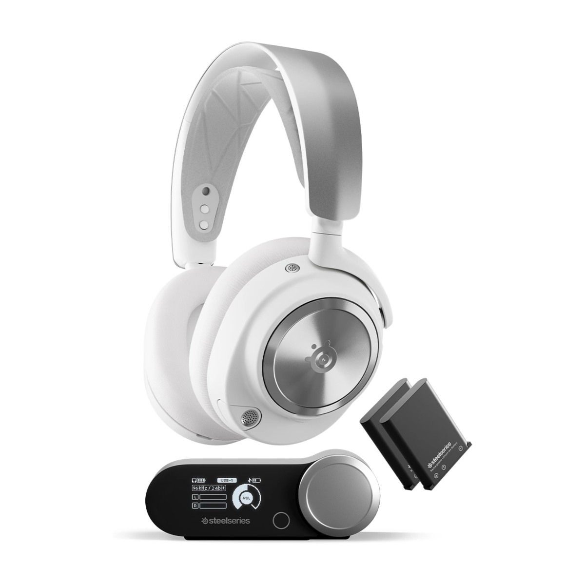 Steelseries Arctis Nova Pro PlayStation trådløst gaming headset, hvid billede 2
