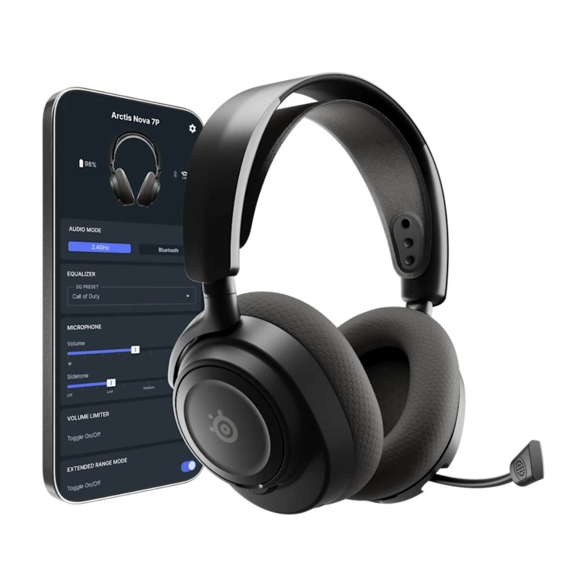 SteelSeries Arctis Nova 7 Gen 2 - PlayStation Wireless Gaming Headset - Sort billede 3