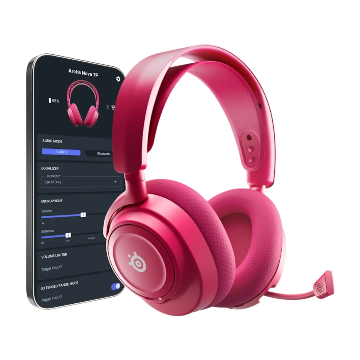 SteelSeries Arctis Nova 7 Gen 2 - PlayStation Wireless Gaming Headset - Magenta billede 2