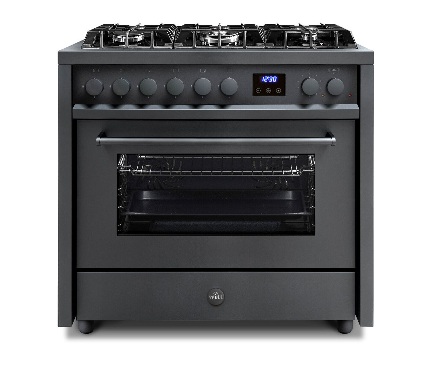 Witt Embrace 90 Gas Mb Gas Cooker Black Gaskomfur billede 1