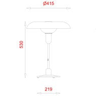 Piet Hein RA 400 Bordlampe Hvid billede 2