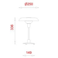 Piet Hein RA 250 Bordlampe Hvid billede 2
