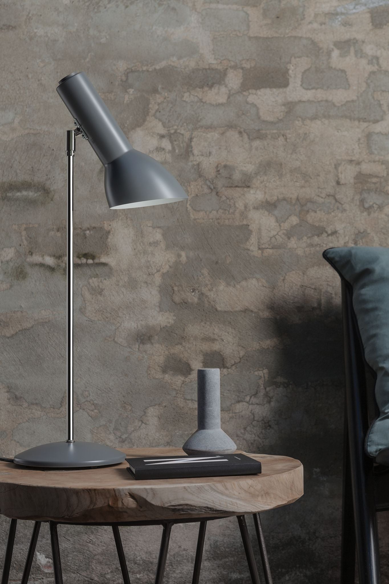 Oblique Flintgrå/Krom - Bordlampe billede 3