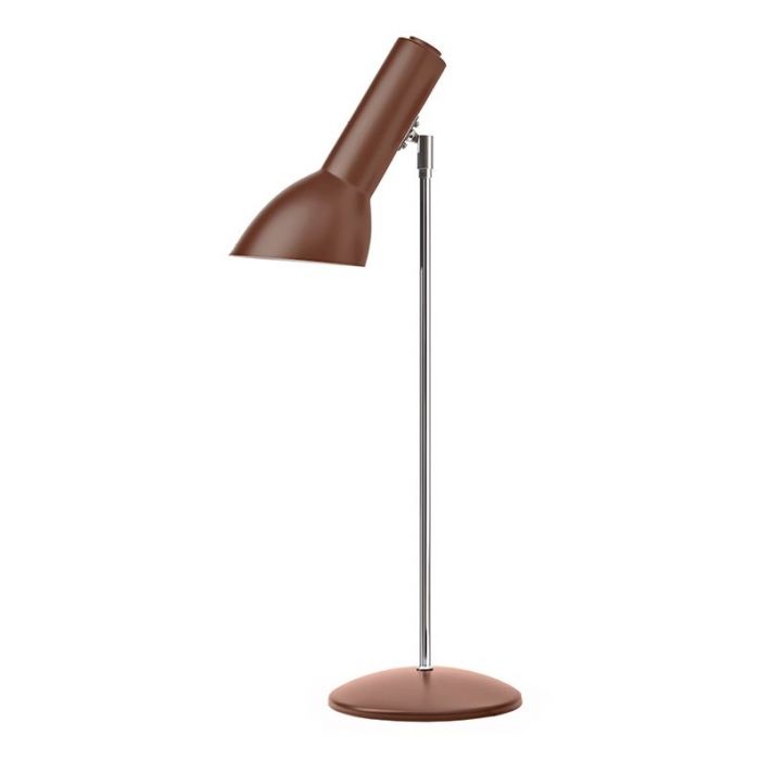 Oblique Teglrød/Krom - Bordlampe billede 2